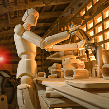 robot master wood worker in their shop robot master wood worker in their shop